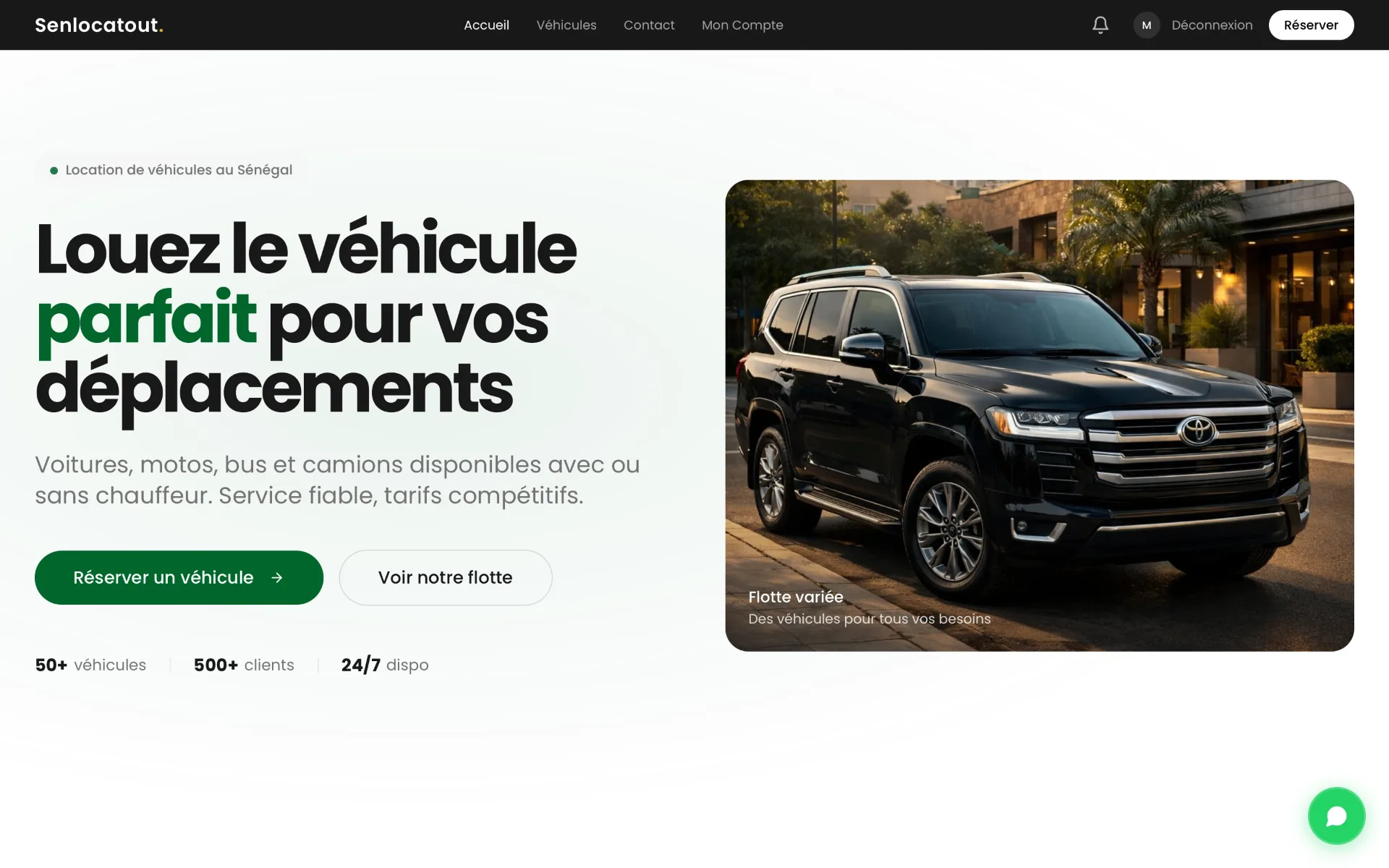 Senlocatout Transport — Mobilité · Plateforme de réservation
